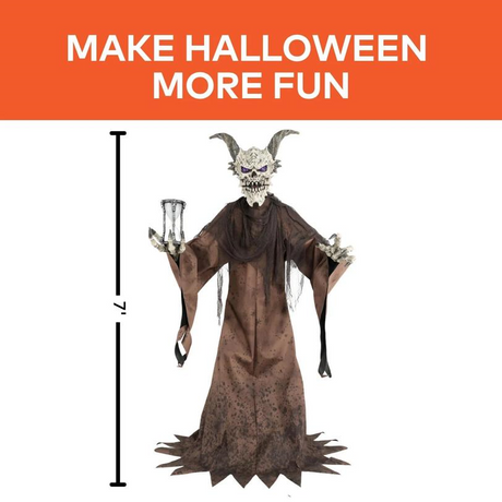 7 Ft. 9" Animated Light-Up The Time Demon Halloween Decoration
