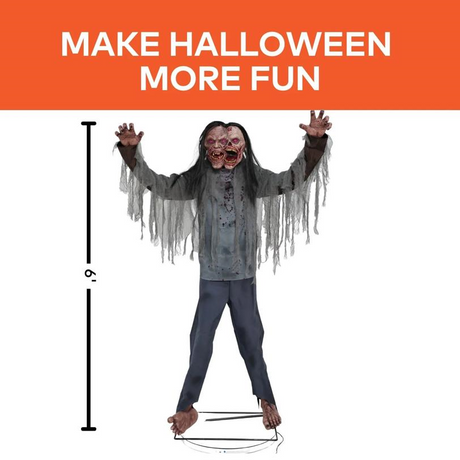 6 Ft. Animated Light-Up Jack & Jill Zombie Halloween Decoration