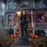 6 Ft. Animated Light-Up Mildred the Wicked Witch Halloween Decoration
