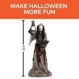 6 Ft. Animated Light-Up Mildred the Wicked Witch Halloween Decoration