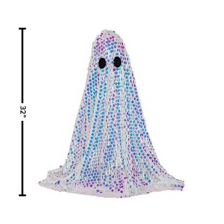 32 1/4" Short Disco Mosaic Ghost Halloween Decoration