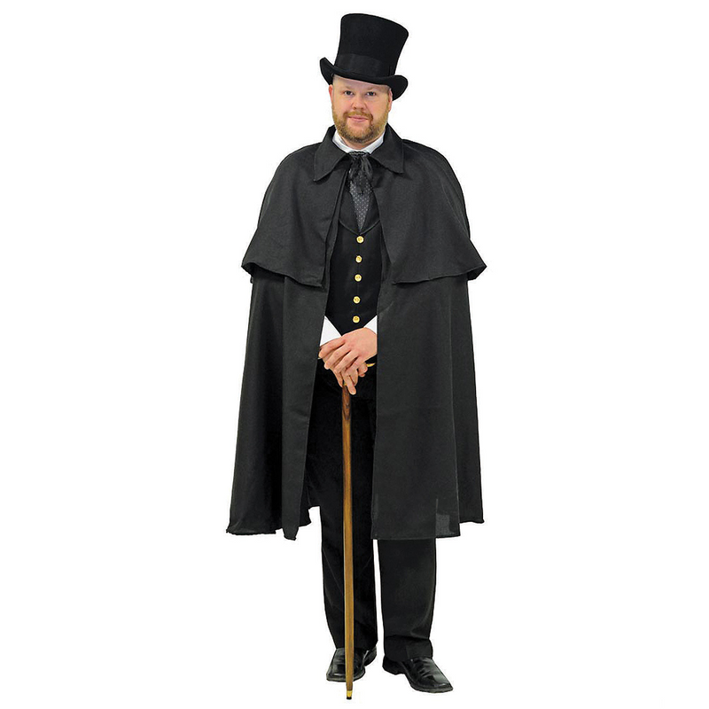 Elegant Cape Dickens Black for Halloween Costumes and Historical Themed Events