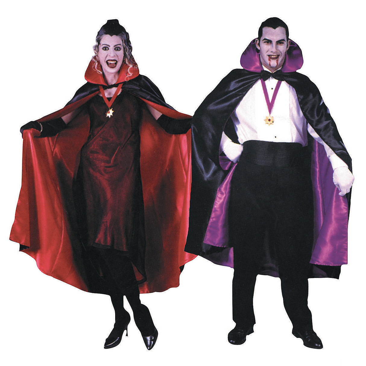Reversible Black And Red Cape