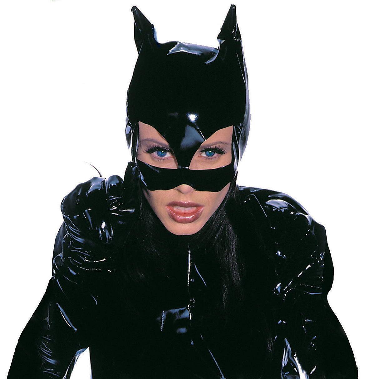 Shiny Cat Woman Mask for Halloween Parties Costume Events and Theatrical Performances