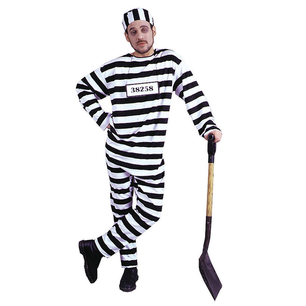 Men's Convict Man Costume for Halloween Parties Trick-or-Treating and Costume Contests