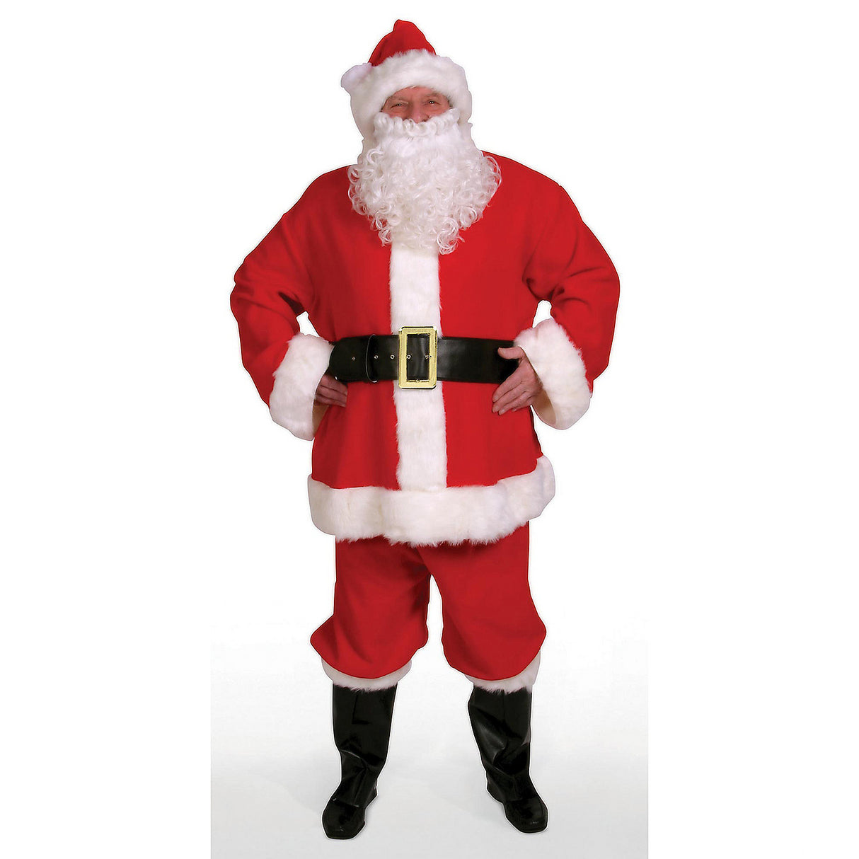 Complete 10 Piece Santa Suit for Christmas Parties Holiday Events and Festive Celebrations