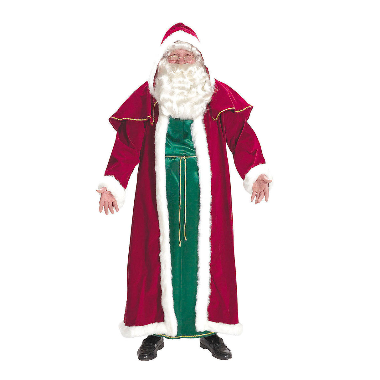 Elegant Men's Victorian Santa Costume for Holiday Parties Christmas Themed Events and Festive Celebrations