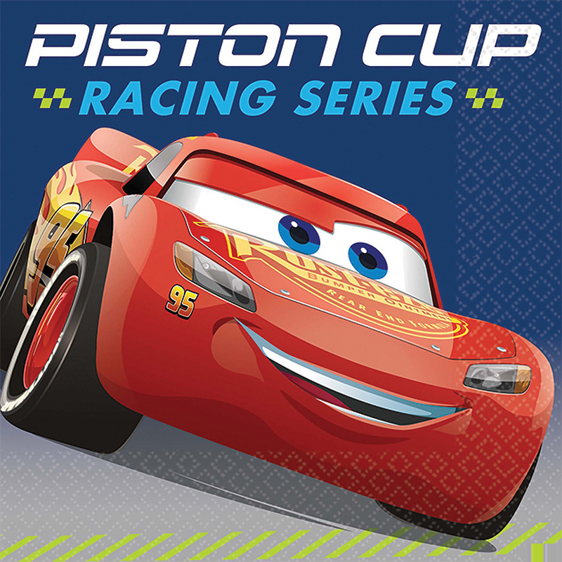 Disney Cars 3 Beverage Napkins for Birthday Parties and Themed Celebrations