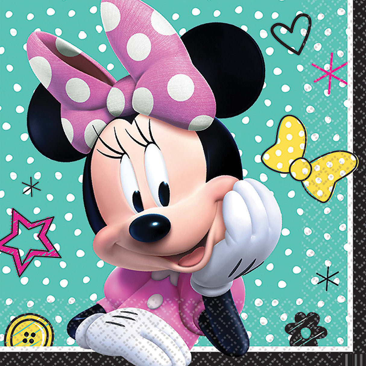 Minnie Helpers Beverage Napkins for Birthday Parties and Themed Celebrations
