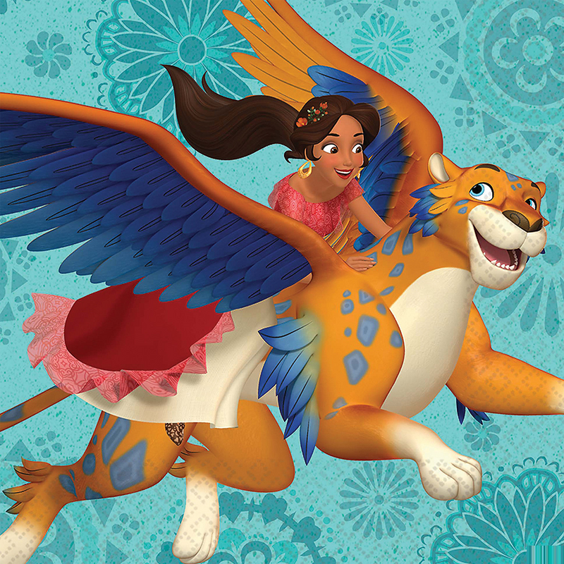 RADYAN Princess Themed Lunch Napkins Set for Kids Birthday Party Tableware, front view of the product