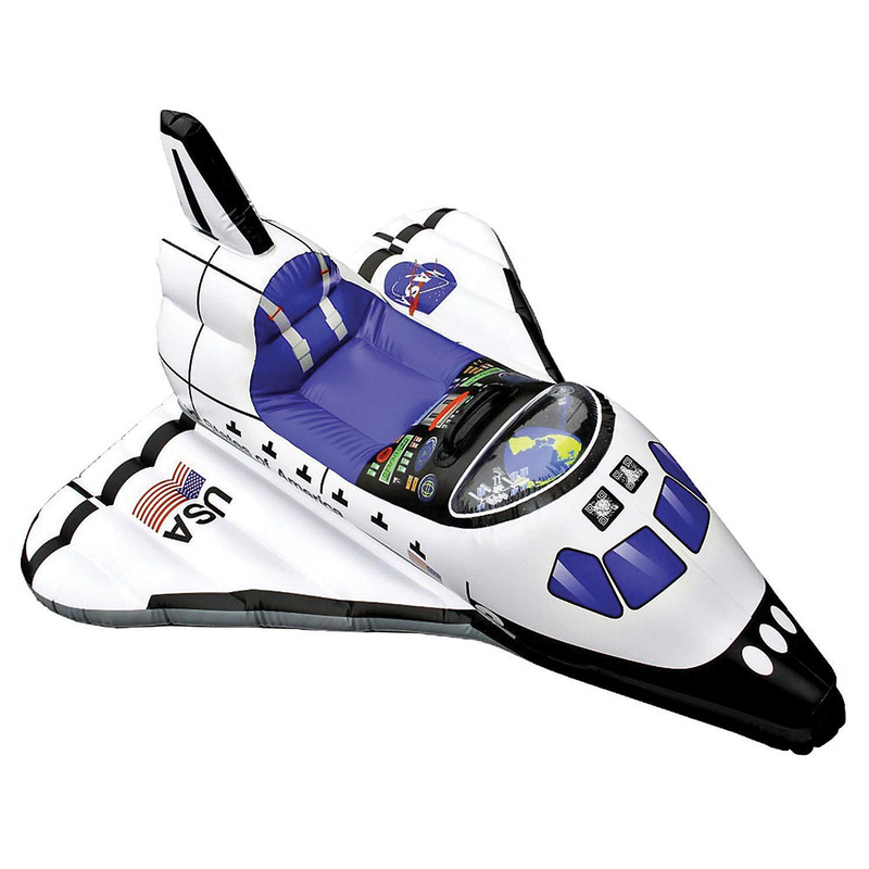 Transbordador espacial inflable para niños para diversión en la piscina y juego imaginativo