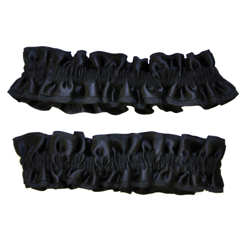 Premium Black Armband Garters Pair for Costume Parties and Everyday Wear