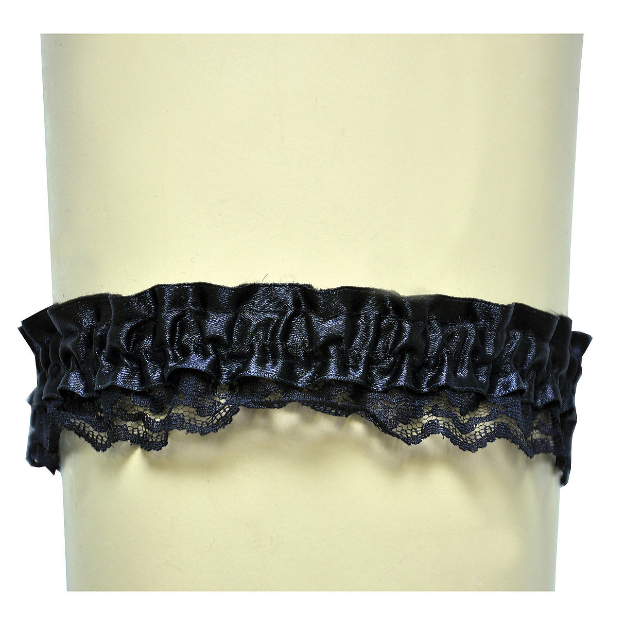 Elegant Single Black Lace Garter for Leg Accessory and Costume Enhancements