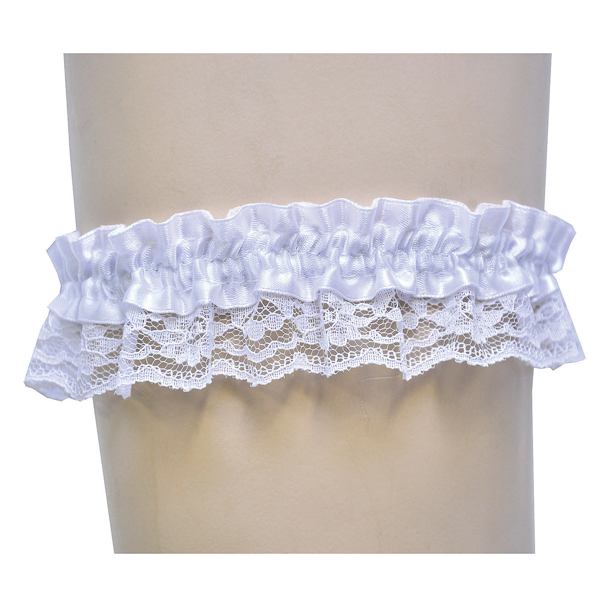 Elegant Single White Lace Garter for Weddings Parties Costume Events and Everyday Wear
