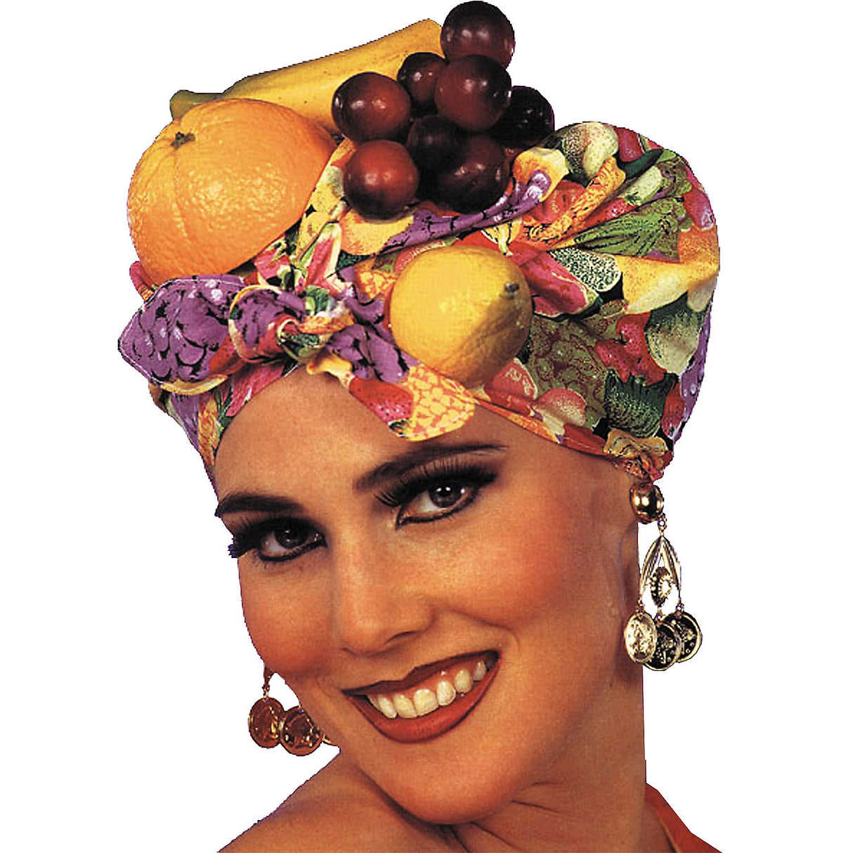 Colorful Latin Lady Fruit Headpiece for Costume Parties and Themed Events