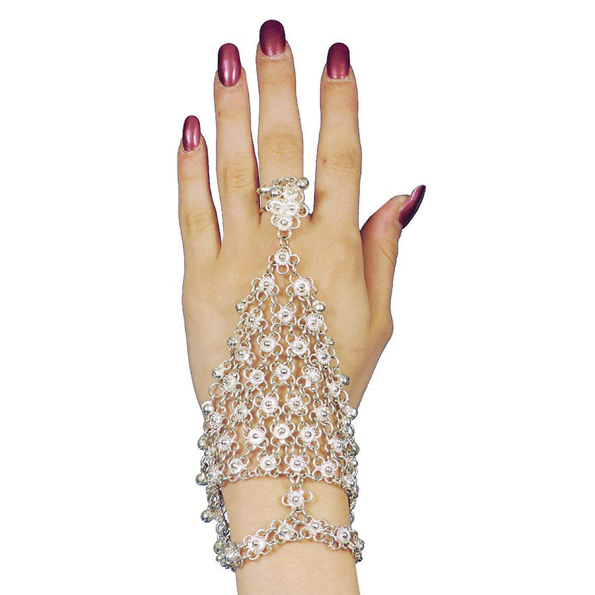 Elegant Triangle Slave Silver Bracelet for Halloween Costumes and Party Accessories