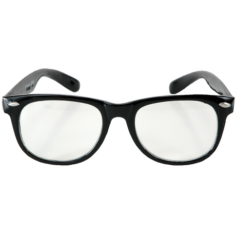 Glasses Blues & Clear - Stylish Halloween Costume Eyewear for Ages 12+ product image highlighting the costume design