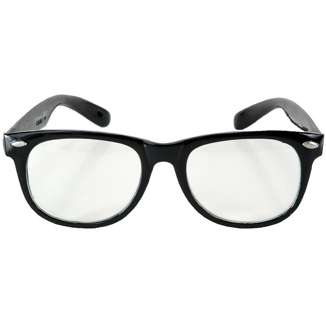 Glasses Blues Black & Clear