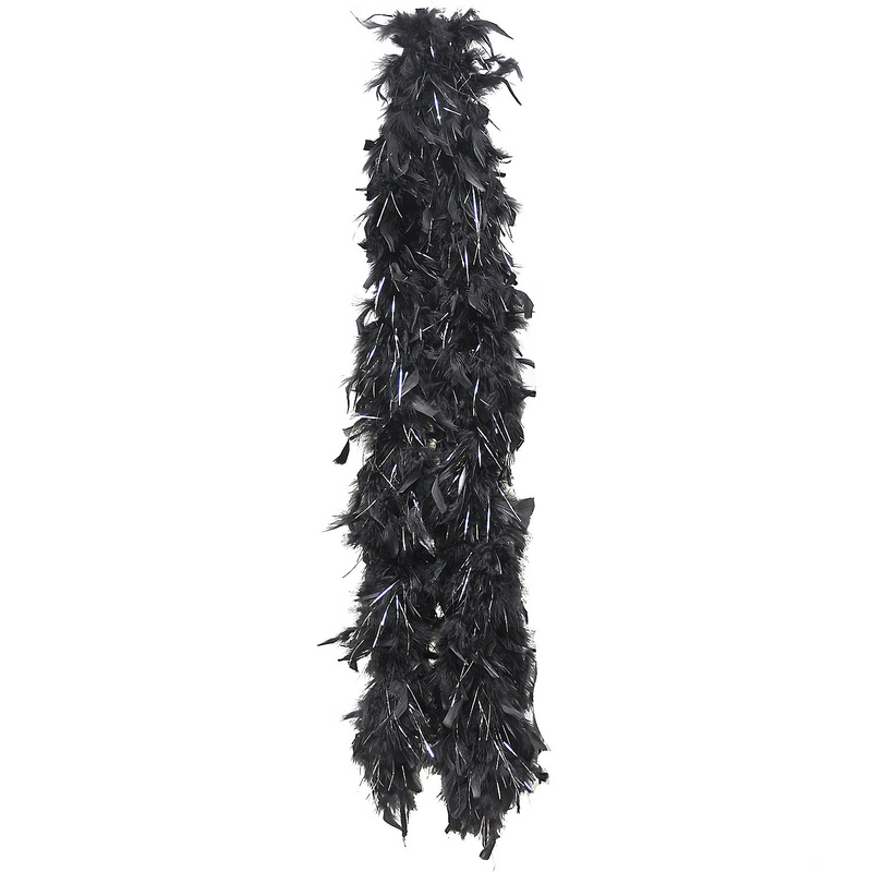 Boa Black Chand With Silver Lurex