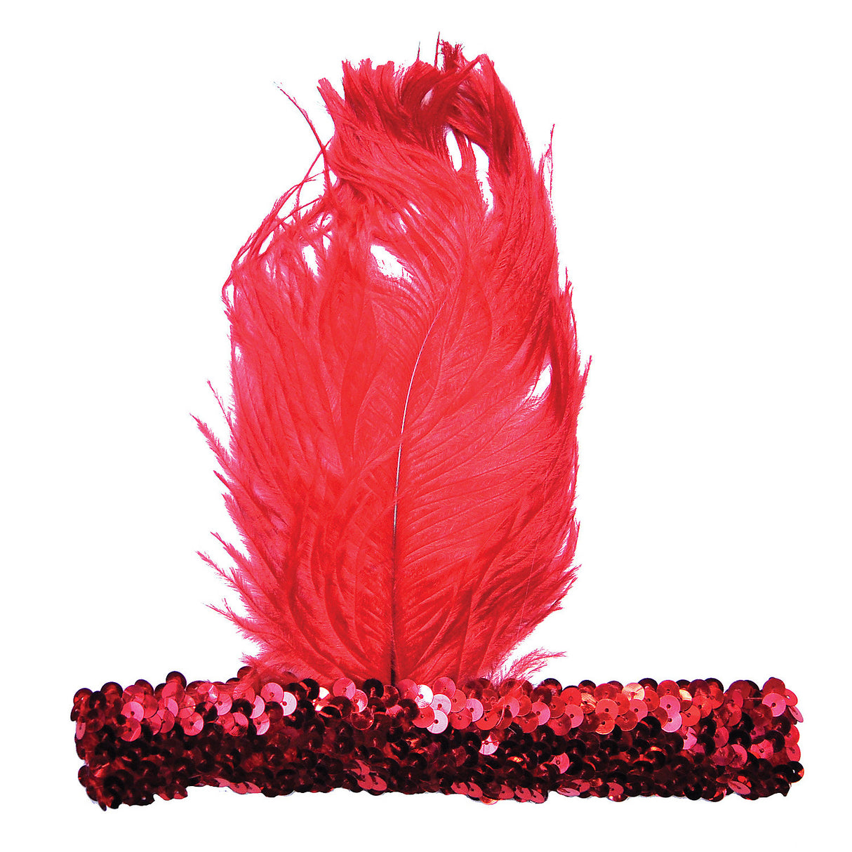 Elegant 1920's Red Headband for Themed Parties and Costume Events