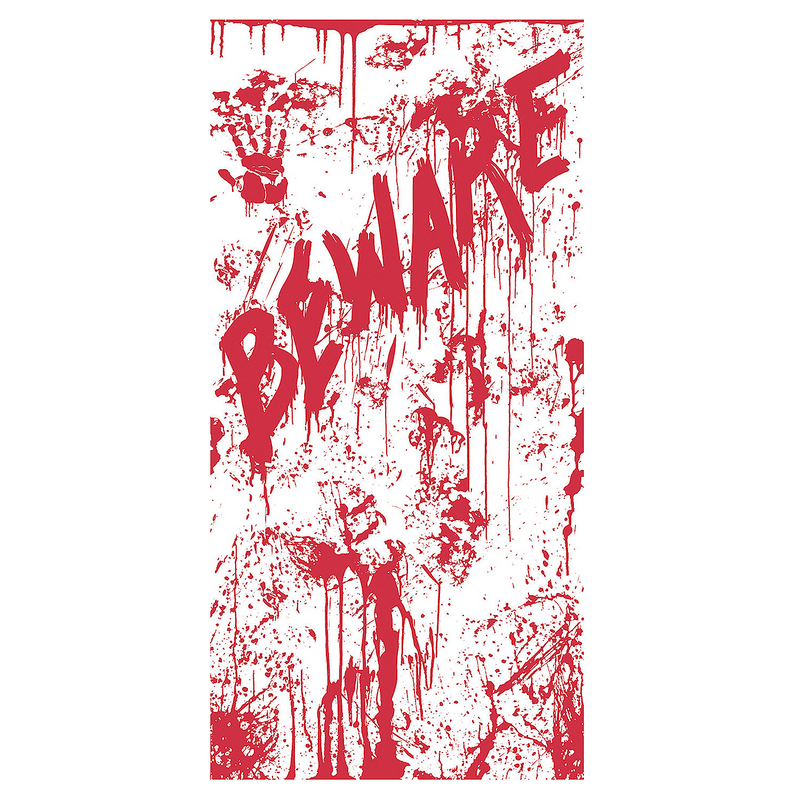 Realistic Bloody Door Cover for Halloween Parties Decorations and Themed Events