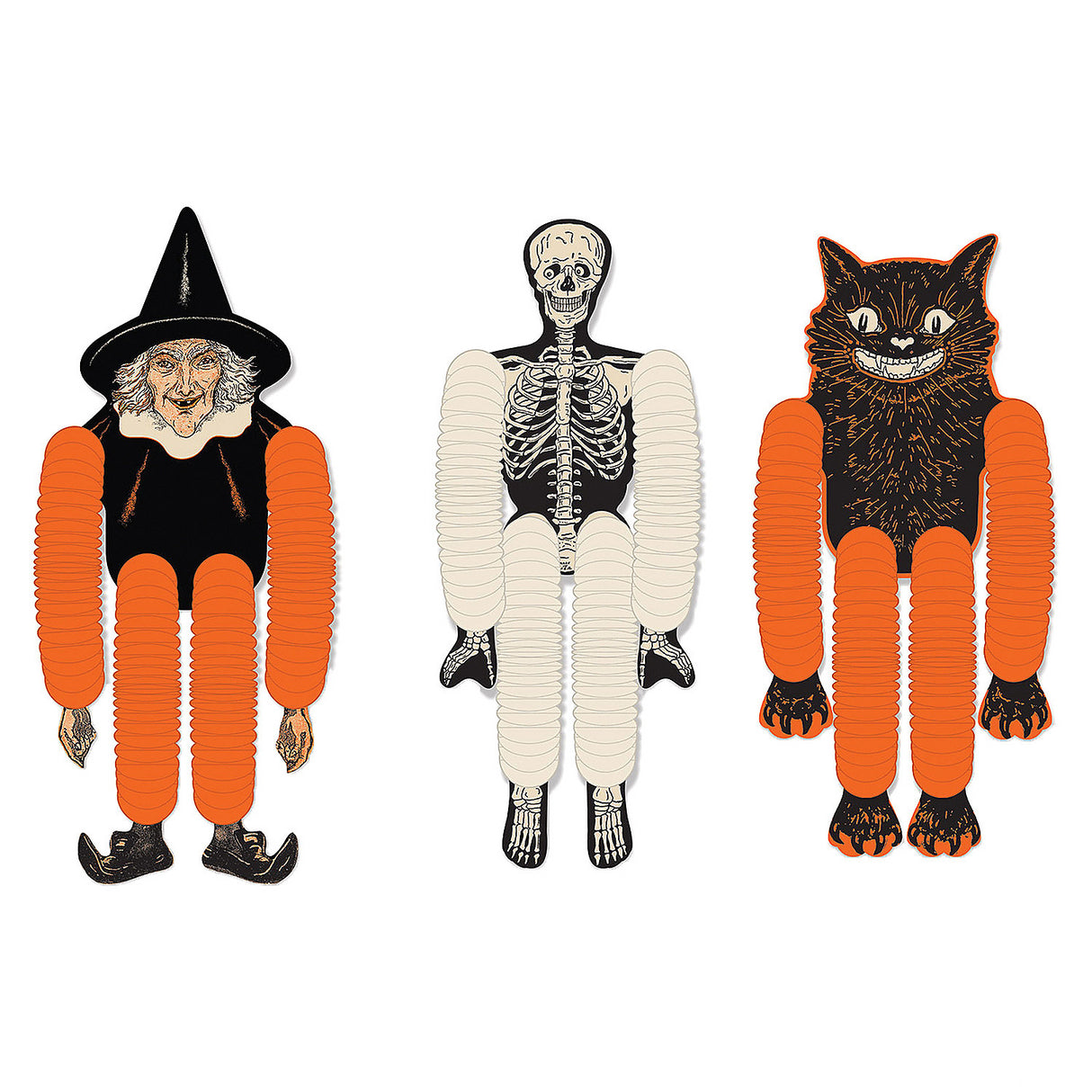 Vintage Halloween Tissue Dancer Decorations for Home Classroom or Office Events
