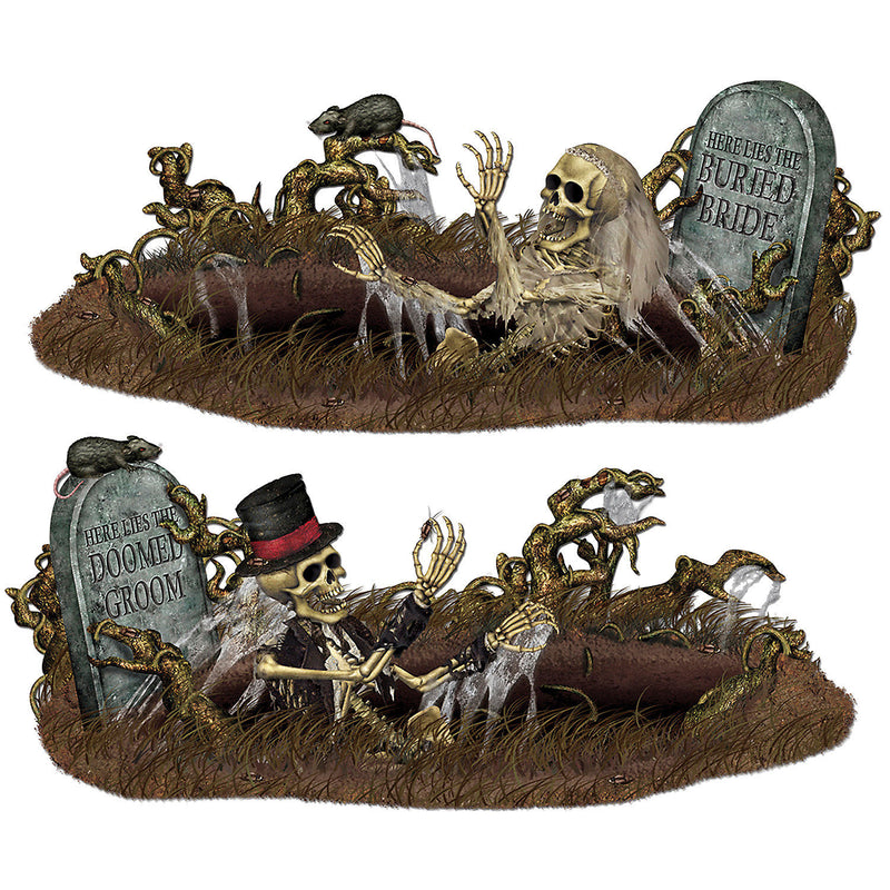 Halloween Bride and Groom Wall Prop for Festive Decorations and Seasonal Wall Art