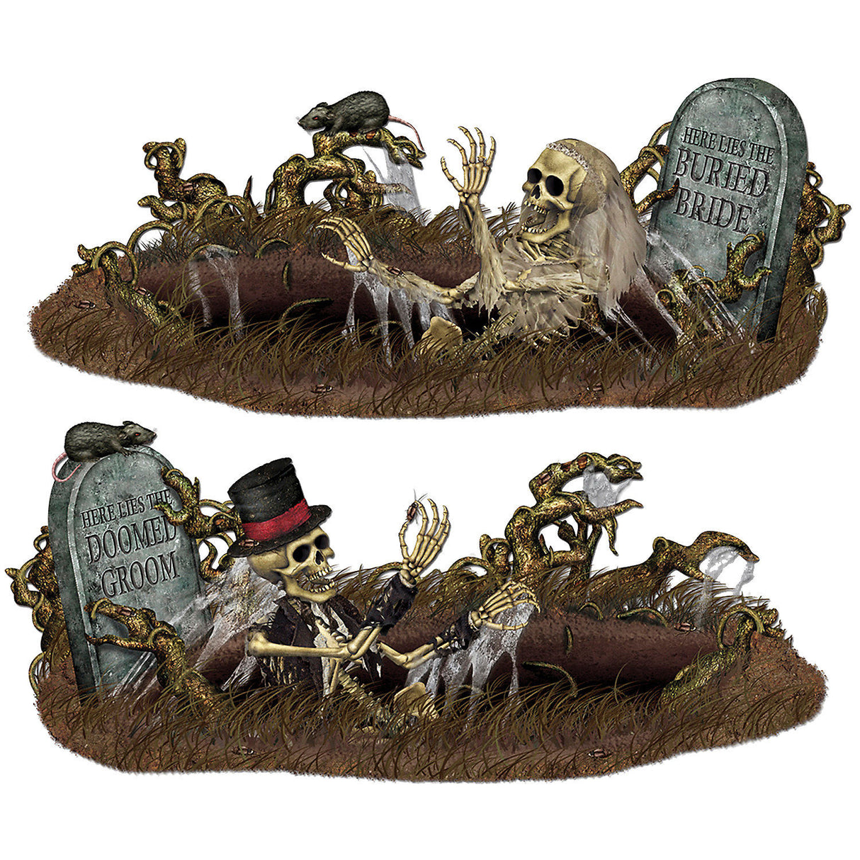 Halloween Bride and Groom Wall Prop for Festive Decorations and Seasonal Wall Art