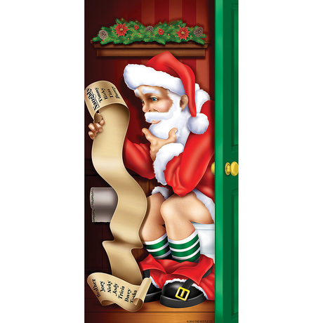 Santa Restroom Door Cover