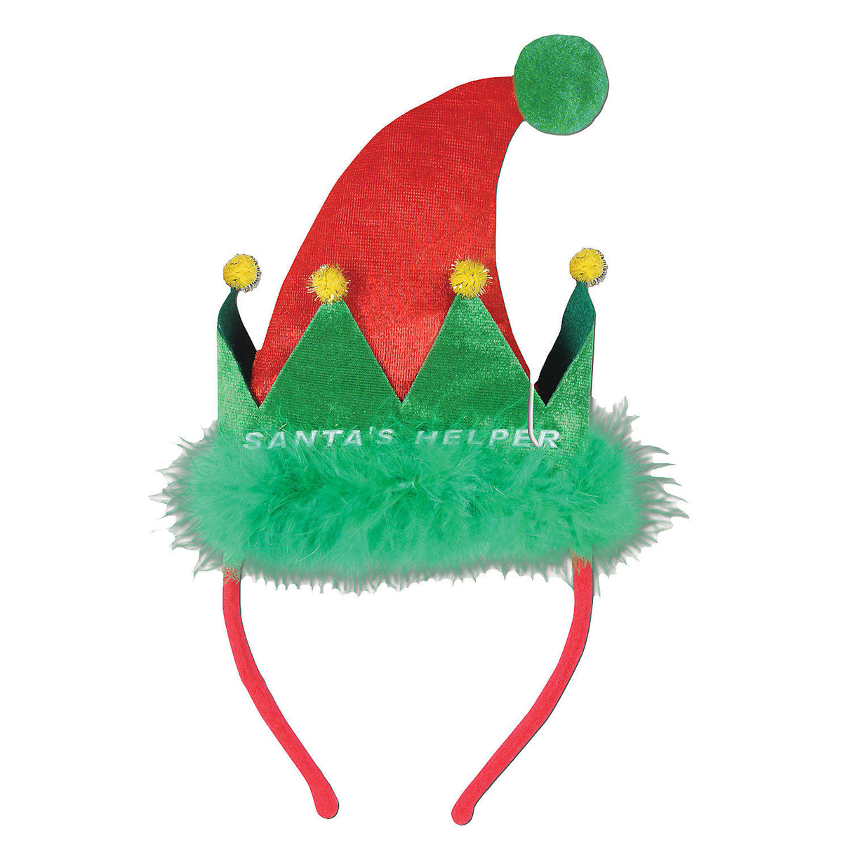 Santa Helper Headband for Christmas Celebrations and Holiday Costume Events