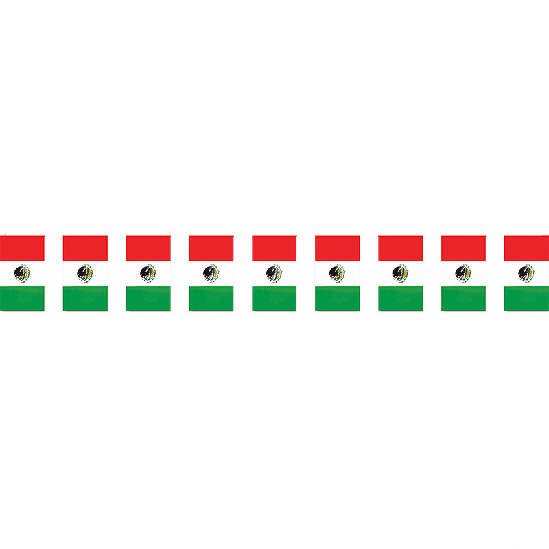 Vibrant Mexican Flag Banner for Fiesta Parties Decorations and Outdoor Celebrations