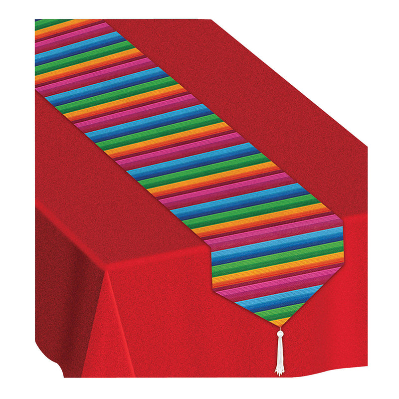 RADYAN Colorful Fiesta Table Runner Decoration for Festive Party Tables, front view of the product