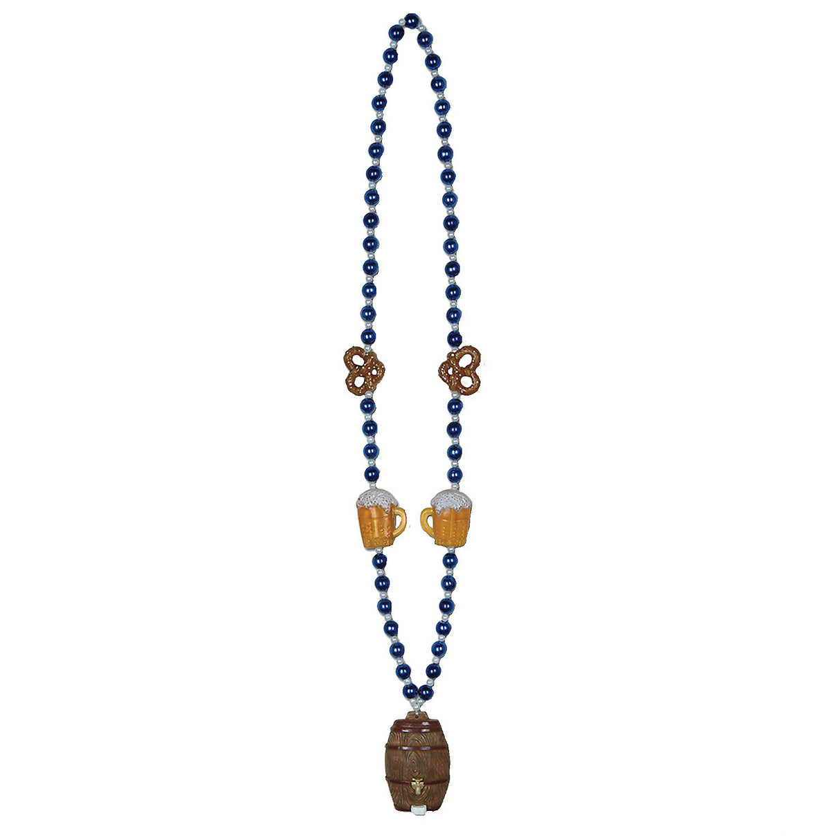 Decorative Oktoberfest Beads With Keg Medallion for Festive Gatherings and Beer Celebrations
