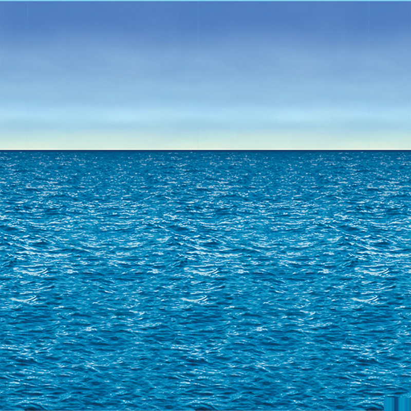 Ocean and Sky Backdrop 4x30FT for Luau Parties and Serene Seascape Decorations