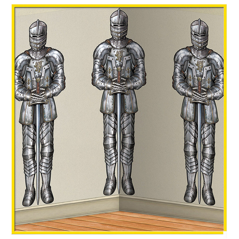 Decorative Wall of Knights Backdrop for Medieval Theme Parties and Events