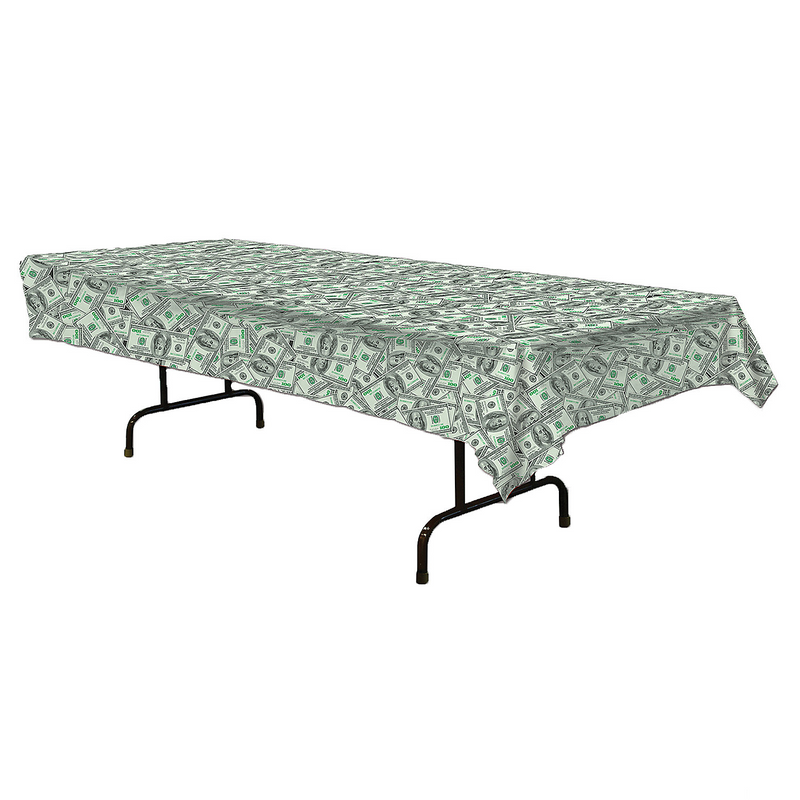 RADYAN Big Bucks Casino Themed Table Cover for Party Decorating Ideas product image showing the product clearly