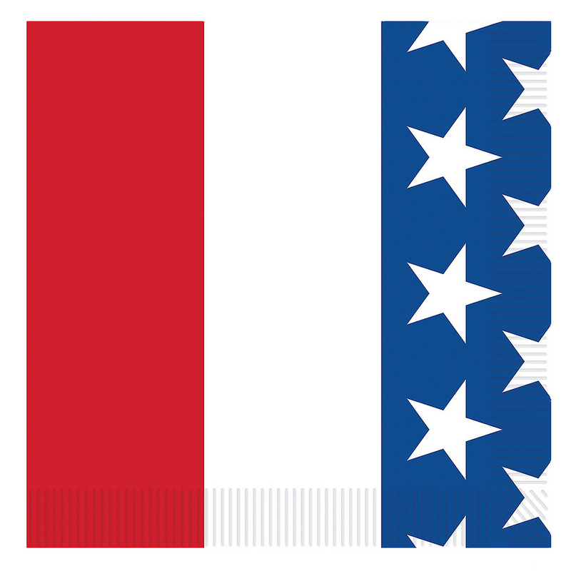 Patriotic Napkins Beverage 16 for Memorial Day 4th of July Veterans Events and Holiday Celebrations