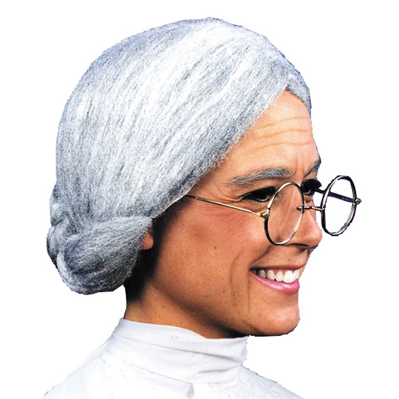 Transformative Old Maid Grey Wig for Halloween Parties Costume Contests and Themed Events