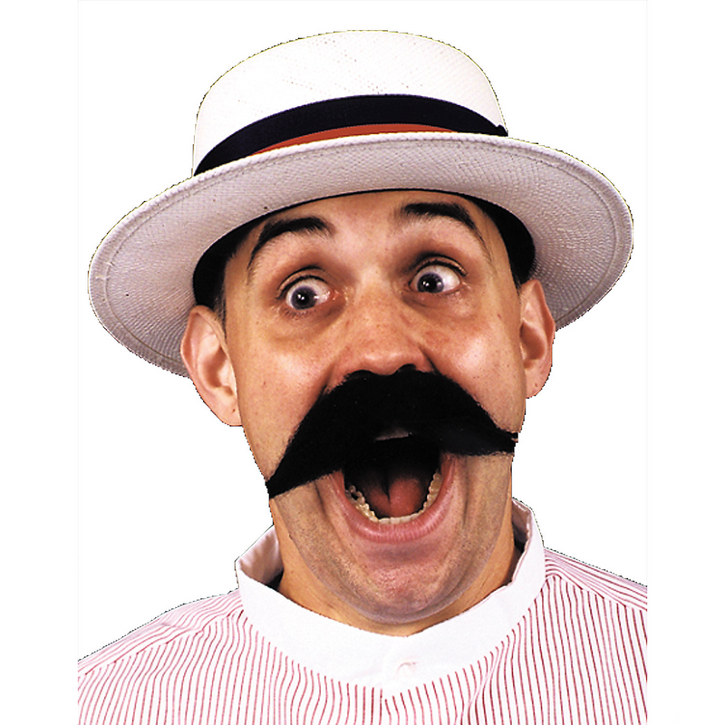Versatile Six-Way Mustache - Adjustable Clip-On Facial Hair for Halloween product image showing the design and