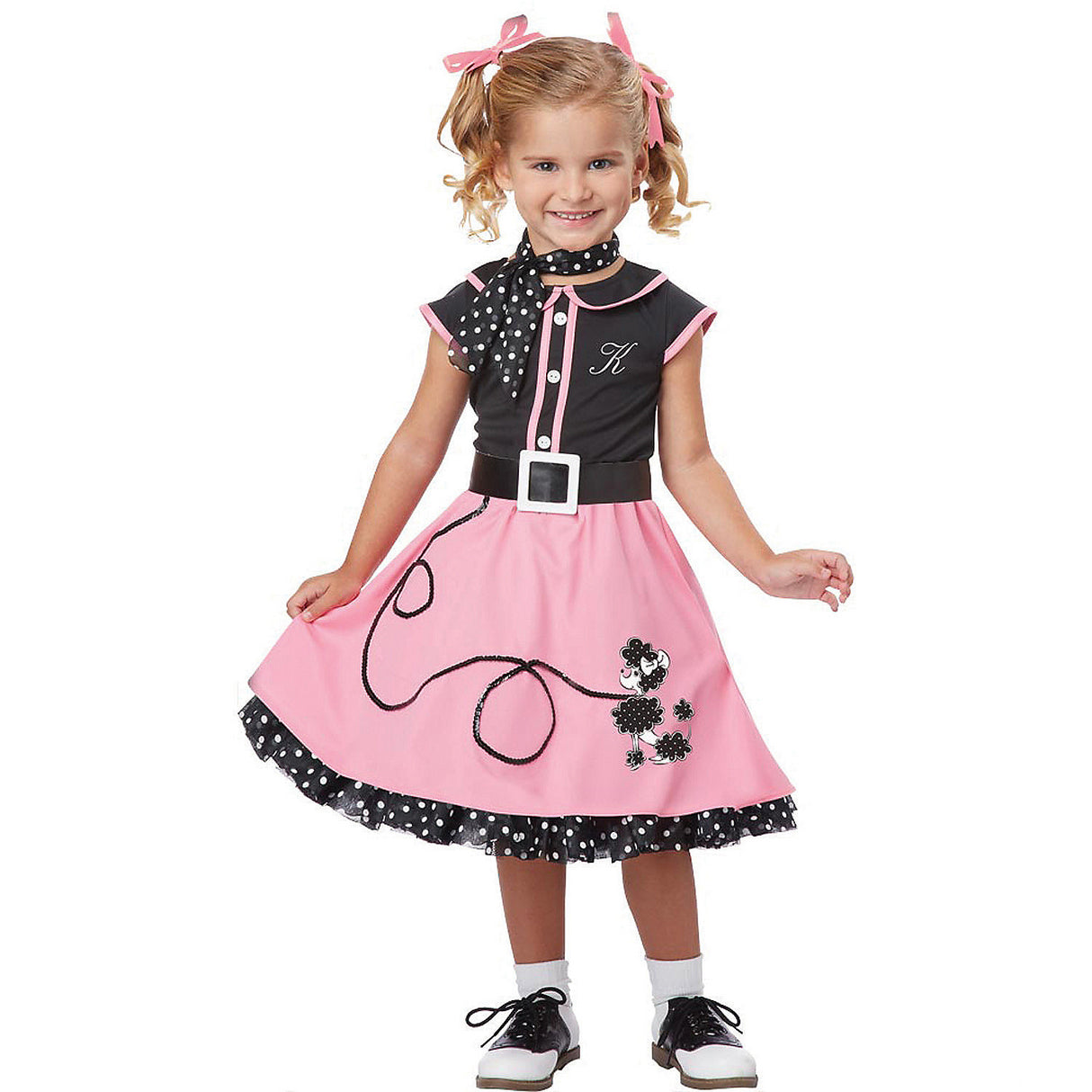 Charming Girl's Sock Hop Costume for 1950's Themed Parties and Dress-Up Fun