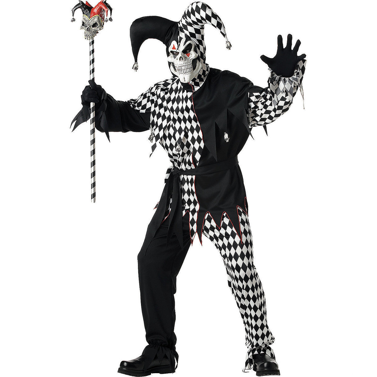 Adult Evil Jester Costume for Halloween Parties Scary Events and Themed Celebrations