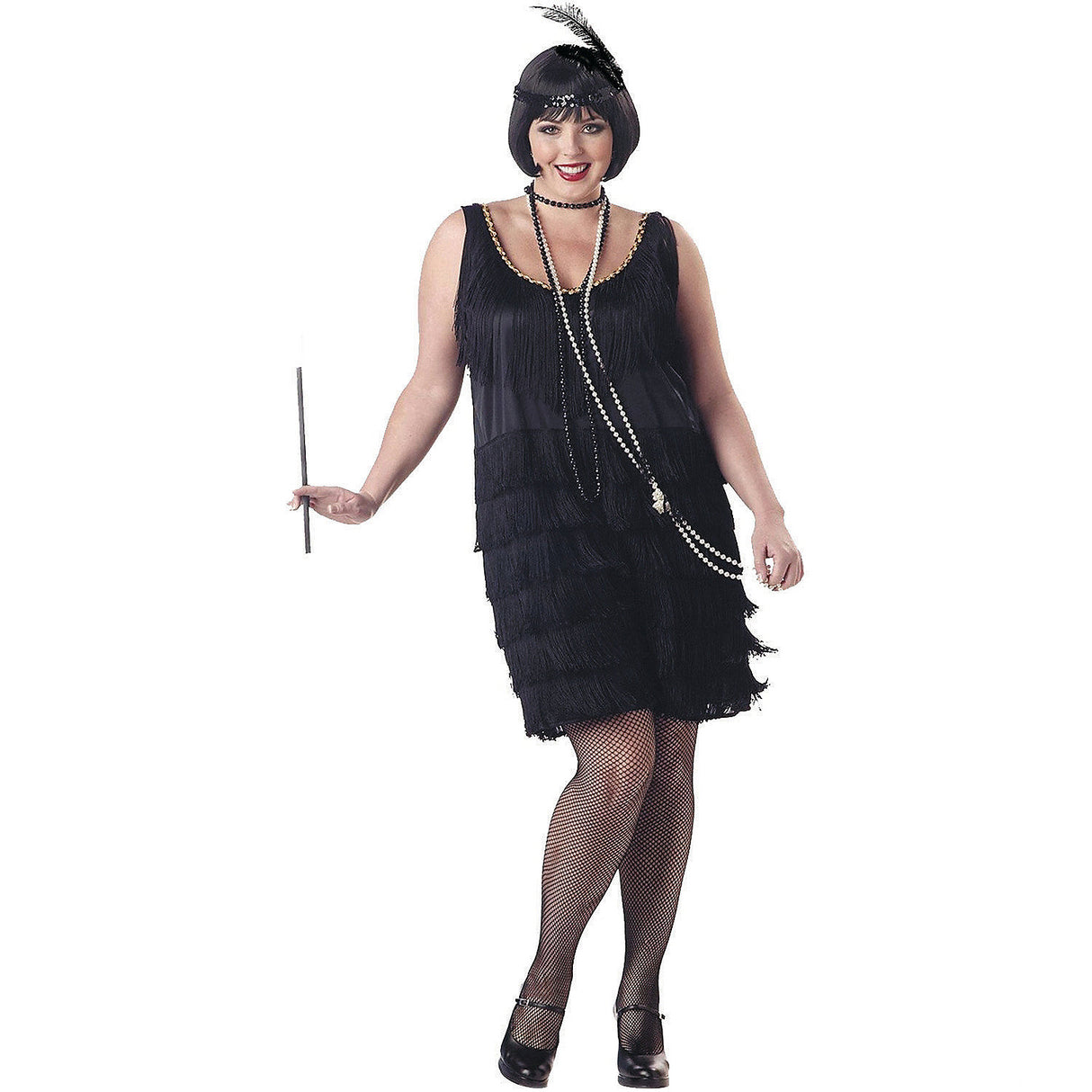 Glamorous Flapper Fashion Women Plus Size Costume for Gatsby Parties and Halloween Events