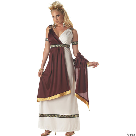 Elegant Women's Roman Empress Costume for Toga Parties Halloween Events and Historical Celebrations