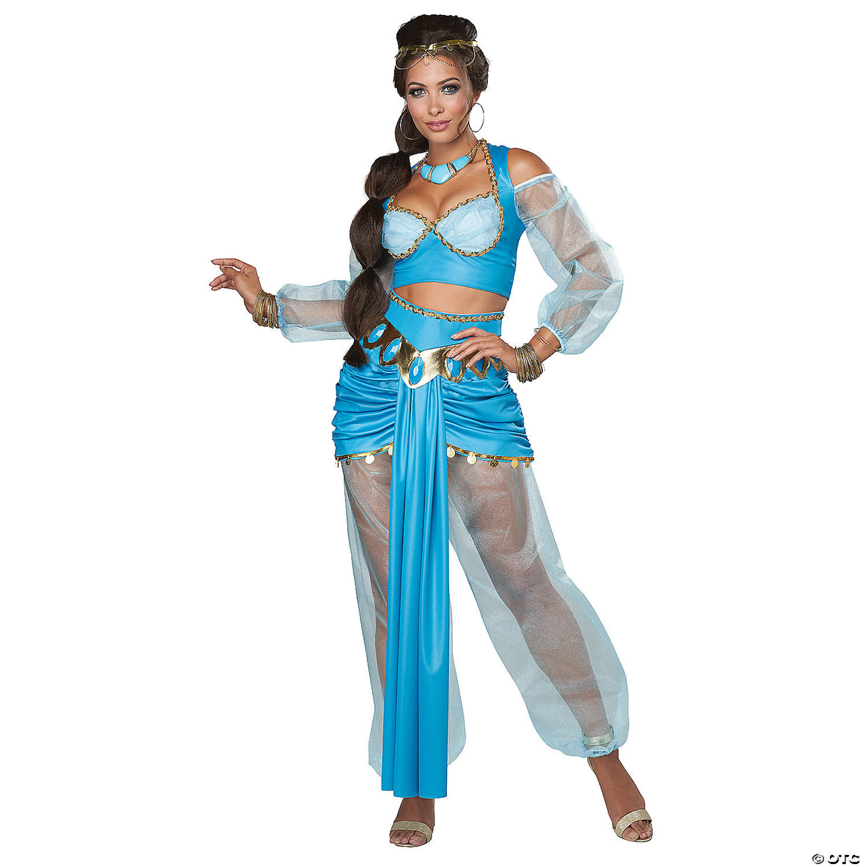 Elegant Arabian Princess Adult Costume for Halloween Parties Themed Events and Dress Up Fun