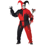 Adult Evil Jester Costume for Halloween Parties and Theatrical Performances