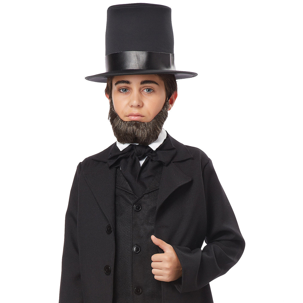 Realistic Honest Abe Child Beard for Costume Play Historical Events and School Presentations