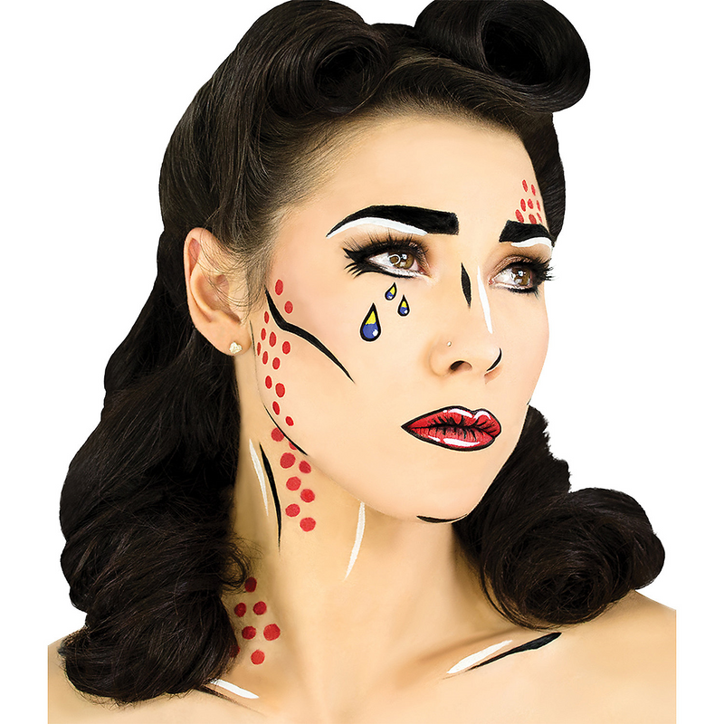 Unique Pop Art Boxed Makeup Kit for Creative Face Painting and Art Projects