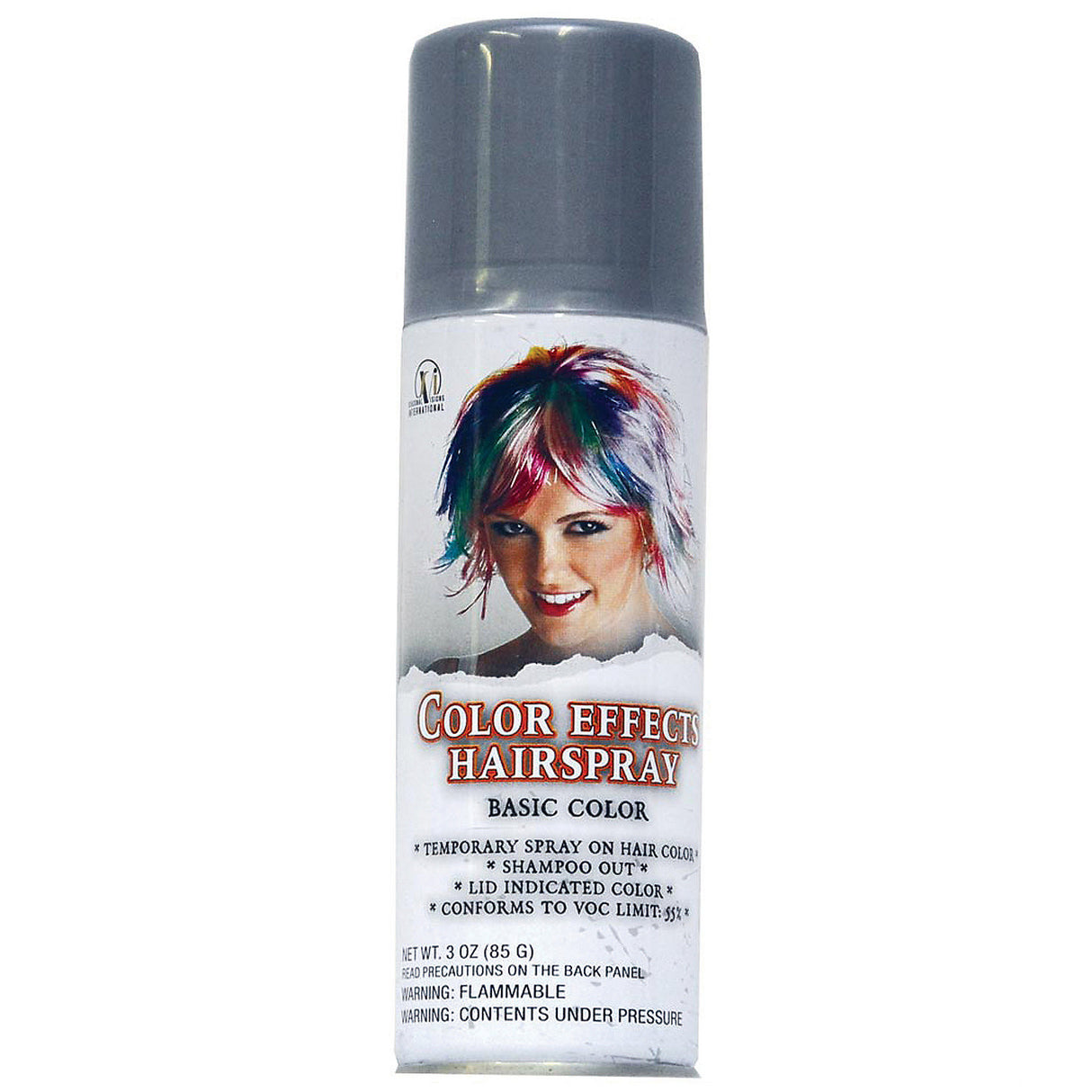 Temporary Silver Gray Hairspray for Halloween Costume Accessories and Themed Parties