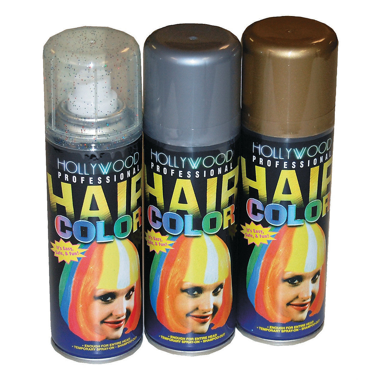 Professional Quality Hairspray Glitter Silver for Halloween Costumes Mardi Gras Parades and Celebrations