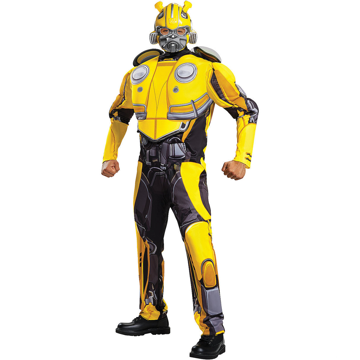 Bumblebee Adult Muscle Costume for Halloween Parties Costume Events and Transformers Themed Celebrations